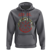 Yule Pagan Hoodie God Jul Christmas Nordic Vegvisir Wreath