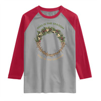 This Is The Season This Is The Reason Christian Christmas Raglan Shirt - Wonder Print Shop