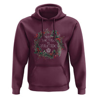 Keep The Yule In Yuletide Hoodie Yule Christmas Wreath Pentagram