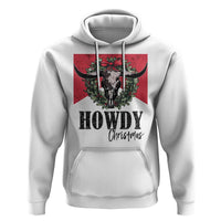 Western Xmas Hoodie Howdy Christmas Cow Skull Xmas Wreath TS11