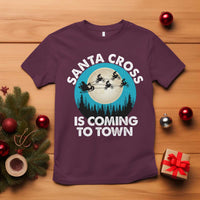 Funny Christmas Motocross T Shirt Santa Cross Is Coming To Town Sport - Wonder Print Shop