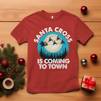 Funny Christmas Motocross T Shirt Santa Cross Is Coming To Town Sport - Wonder Print Shop