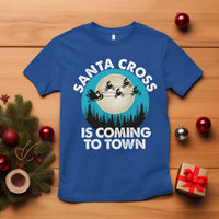 Funny Christmas Motocross T Shirt Santa Cross Is Coming To Town Sport - Wonder Print Shop