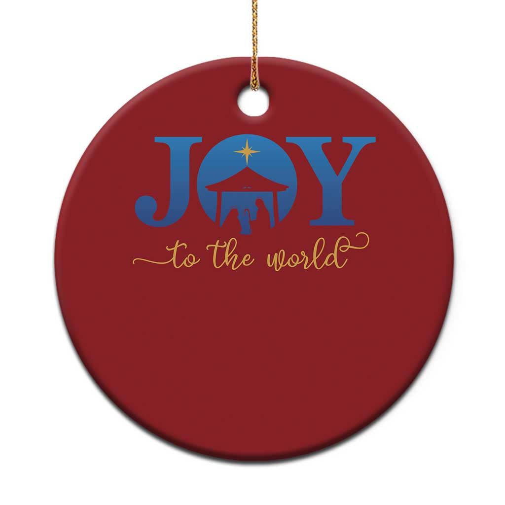 Joy To The World Christmas Ornament Christian Christmas Nativity Scene Star Of Bethlehem - Wonder Print Shop