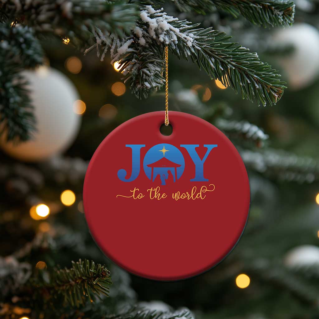 Joy To The World Christmas Ornament Christian Christmas Nativity Scene Star Of Bethlehem - Wonder Print Shop