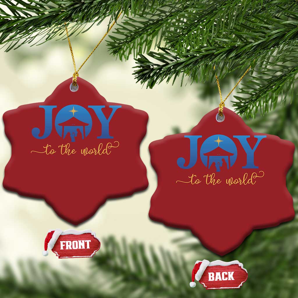 Joy To The World Christmas Ornament Christian Christmas Nativity Scene Star Of Bethlehem - Wonder Print Shop