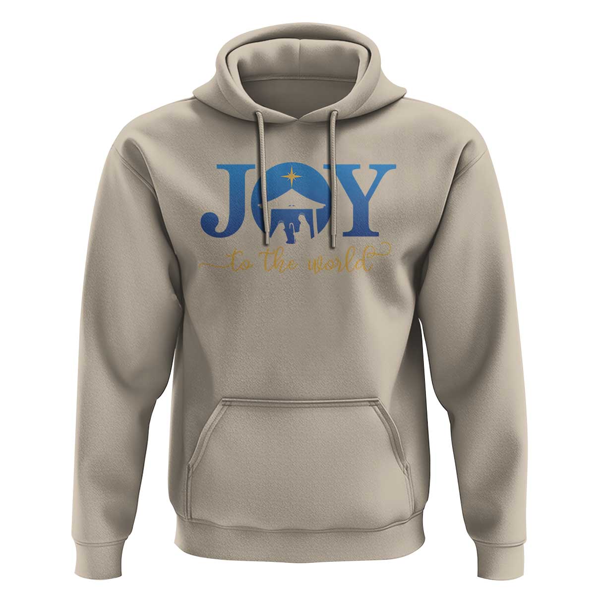 Joy To The World Hoodie Christian Christmas Nativity Scene Star Of Bethlehem