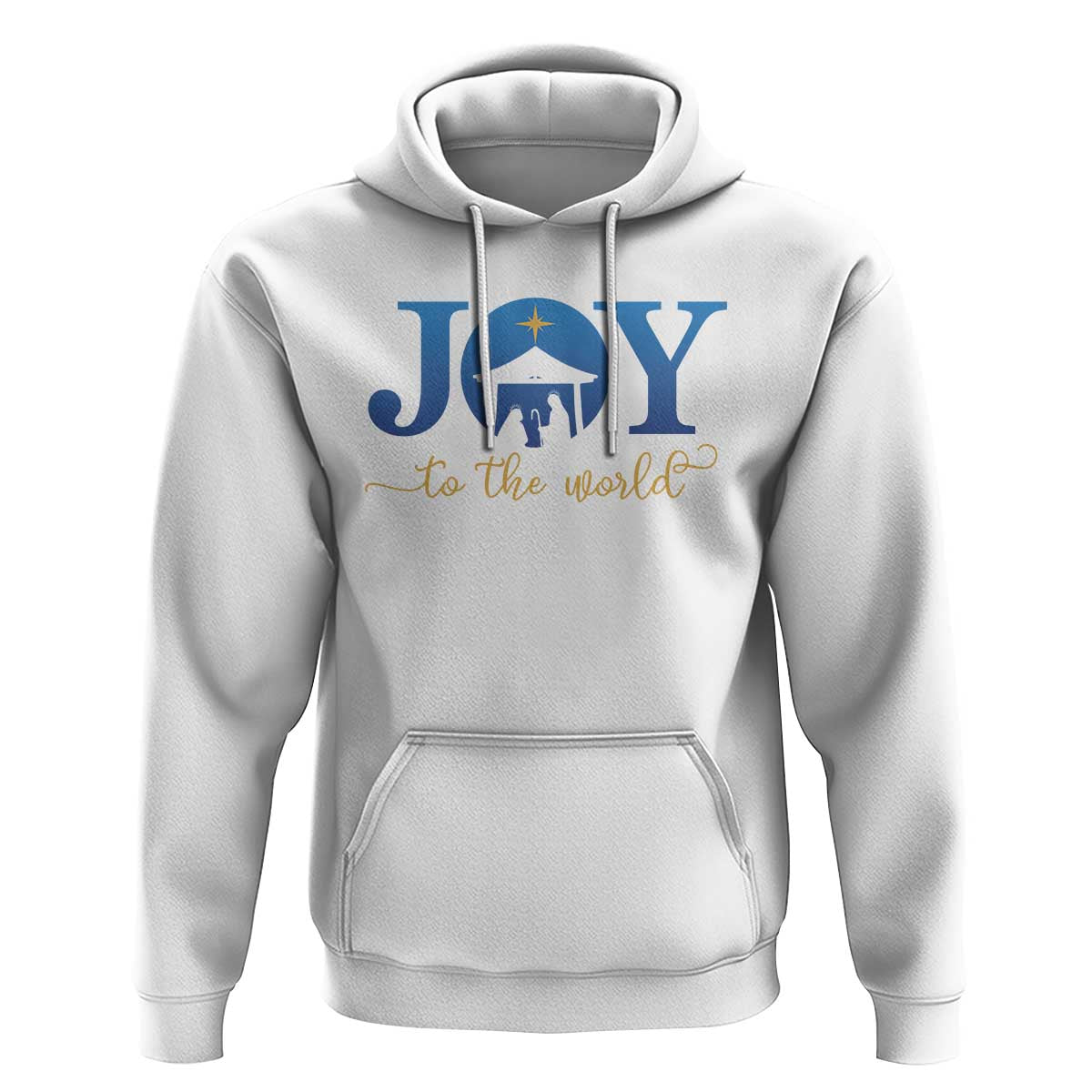 Joy To The World Hoodie Christian Christmas Nativity Scene Star Of Bethlehem