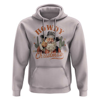 Funny Western Xmas Hoodie Howdy Christmas Retro Cowboy Santa Country