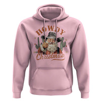 Funny Western Xmas Hoodie Howdy Christmas Retro Cowboy Santa Country