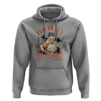 Funny Western Xmas Hoodie Howdy Christmas Retro Cowboy Santa Country