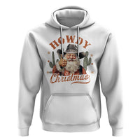 Funny Western Xmas Hoodie Howdy Christmas Retro Cowboy Santa Country