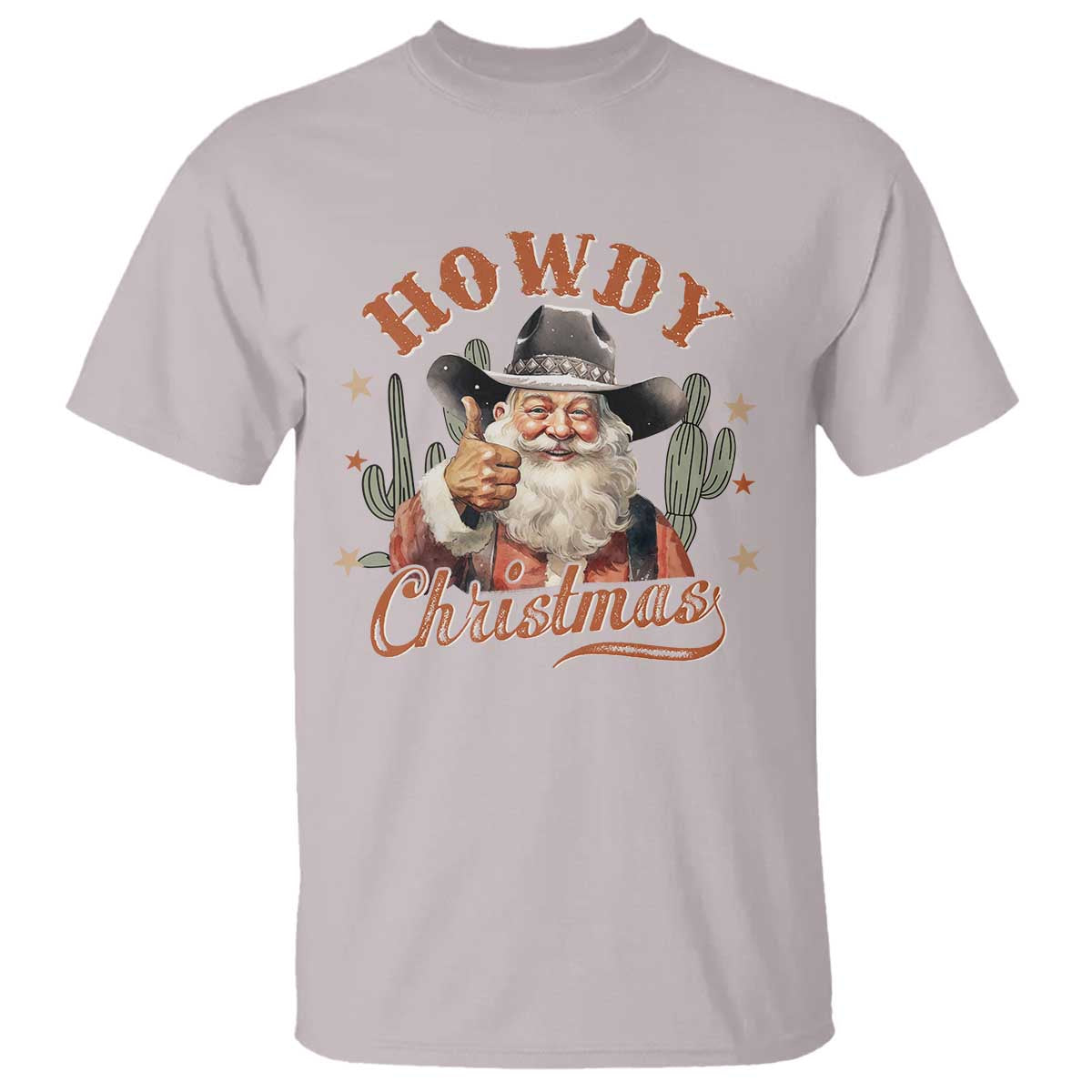 Funny Western Xmas T Shirt Howdy Christmas Retro Cowboy Santa Country - Wonder Print Shop