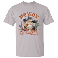 Funny Western Xmas T Shirt Howdy Christmas Retro Cowboy Santa Country - Wonder Print Shop