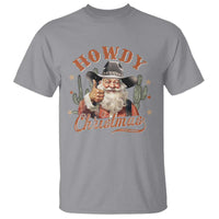 Funny Western Xmas T Shirt Howdy Christmas Retro Cowboy Santa Country - Wonder Print Shop