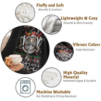 Christmas Viking Throw Blanket Fa La La La La Val Hal La Santa Viking Warriors - Wonder Print Shop