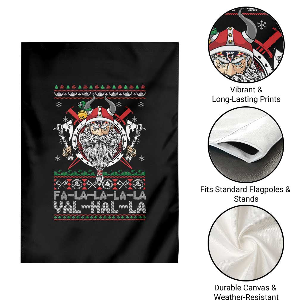 Christmas Viking Garden Flag Fa La La La La Val Hal La Santa Viking Warriors - Wonder Print Shop