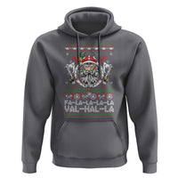 Christmas Viking Hoodie Fa La La La La Val Hal La Santa Viking Warriors