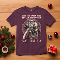 Viking Christmas T Shirt Deck The Halls With Skulls And Bodies Valhalla - Wonder Print Shop
