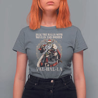 Viking Christmas T Shirt For Women Deck The Halls With Skulls And Bodies Valhalla - Wonder Print Shop