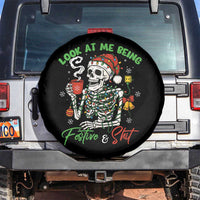 Look At Me Being Festive And Shit Spare Tire Cover Funny Christmas Skeleton - Wonder Print Shop