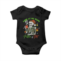 Look At Me Being Festive And Shit Baby Onesie Funny Christmas Skeleton - Wonder Print Shop