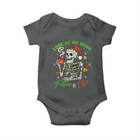 Look At Me Being Festive And Shit Baby Onesie Funny Christmas Skeleton - Wonder Print Shop