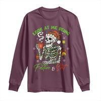 Look At Me Being Festive And Shit Long Sleeve Shirt Funny Christmas Skeleton - Wonder Print Shop
