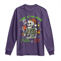 Look At Me Being Festive And Shit Long Sleeve Shirt Funny Christmas Skeleton - Wonder Print Shop