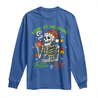 Look At Me Being Festive And Shit Long Sleeve Shirt Funny Christmas Skeleton - Wonder Print Shop