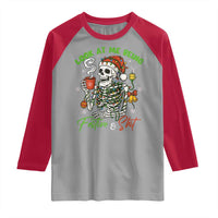 Look At Me Being Festive And Shit Raglan Shirt Funny Christmas Skeleton - Wonder Print Shop
