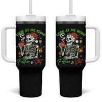 Look At Me Being Festive And Shit Tumbler With Handle Funny Christmas Skeleton - Wonder Print Shop