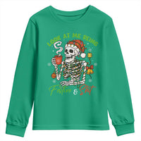 Look At Me Being Festive And Shit Youth Sweatshirt Funny Christmas Skeleton - Wonder Print Shop