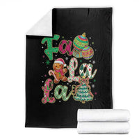 Funny Falala Christmas Song Faux Glitter Gingerbread Throw Blanket - Wonder Print Shop