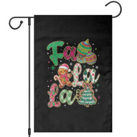 Funny Falala Christmas Song Faux Glitter Gingerbread Garden Flag - Wonder Print Shop