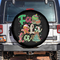 Funny Falala Christmas Song Faux Glitter Gingerbread Spare Tire Cover - Wonder Print Shop