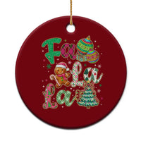 Funny Falala Xmas Song Faux Glitter Gingerbread Ceramic Ornament - Wonder Print Shop