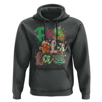 Funny Falala Christmas Song Faux Glitter Gingerbread Hoodie - Wonder Print Shop
