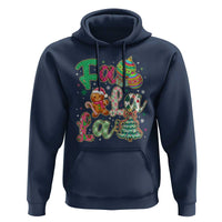Funny Falala Christmas Song Faux Glitter Gingerbread Hoodie - Wonder Print Shop