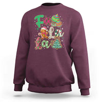 Funny Falala Christmas Song Faux Glitter Gingerbread Sweatshirt - Wonder Print Shop
