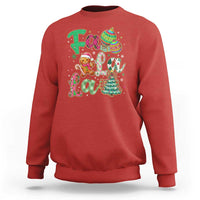 Funny Falala Christmas Song Faux Glitter Gingerbread Sweatshirt - Wonder Print Shop