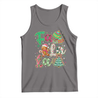 Funny Falala Christmas Song Faux Glitter Gingerbread Tank Top - Wonder Print Shop