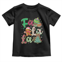 Funny Falala Christmas Song Faux Glitter Gingerbread Toddler T Shirt - Wonder Print Shop