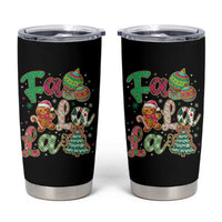 Funny Falala Christmas Song Faux Glitter Gingerbread Tumbler Cup - Wonder Print Shop