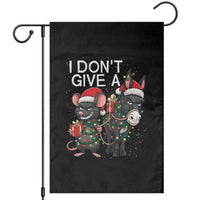 Funny Christmas I Dont Give a Rats Ass Garden Flag Donkey And Mouse Xmas Holiday - Wonder Print Shop