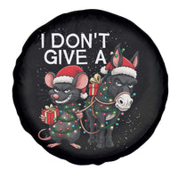 Funny Christmas I Dont Give a Rats Ass Spare Tire Cover Donkey And Mouse Xmas Holiday - Wonder Print Shop