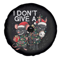 Funny Christmas I Dont Give a Rats Ass Spare Tire Cover Donkey And Mouse Xmas Holiday - Wonder Print Shop