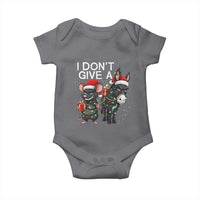 Funny Christmas I Dont Give a Rats Ass Baby Onesie Donkey And Mouse Xmas Holiday - Wonder Print Shop