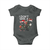 Funny Christmas I Dont Give a Rats Ass Baby Onesie Donkey And Mouse Xmas Holiday - Wonder Print Shop