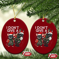 Funny Christmas I Dont Give a Rats Ass Ceramic Ornament Donkey And Mouse Xmas Holiday - Wonder Print Shop